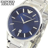 Emporio Armani Renato Blue Dial Silver Steel Strap Watch For Men - AR2477