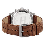 Tommy Hilfiger Kane Grey Dial Brown Leather Strap Watch for Men - 1710398