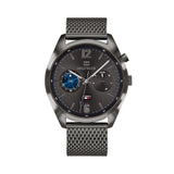 Tommy Hilfiger Deacon Multifunction Black Dial Black Mesh Bracelet Watch for Men - 1791546