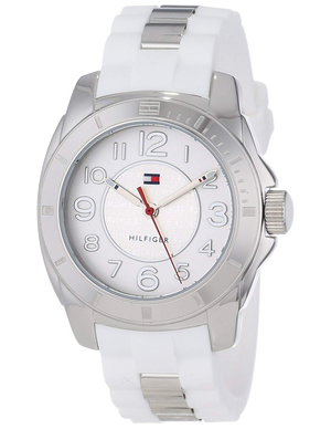 Tommy Hilfiger K2 White Dial White Rubber Strap Watch for Women - 1781306