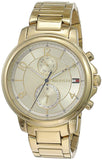 Tommy Hilfiger Claudia Gold Dial Gold Steel Strap Watch for Women - 1781821