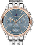 Tommy Hilfiger Ari Diamonds Blue Dial Silver Steel Strap Watch for Women - 1781976