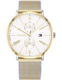 Tommy Hilfiger Jenna Quartz White Dial Two Tone Mesh Bracelet Watch for Women  - 1782074