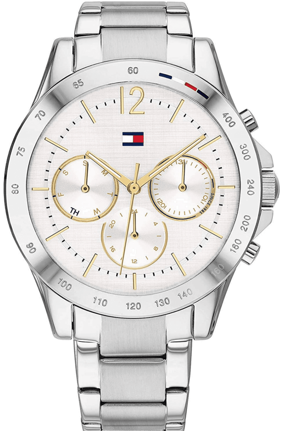 Tommy Hilfiger Haven Multifunction Chronograph White Dial Silver Steel Strap Watch For Women - 1782194