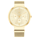 Tommy Hilfiger Blake Quartz Gold Dial Gold Mesh Bracelet Watch for Women - 1782302