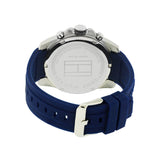 Tommy Hilfiger Decker Quartz White Dial Blue Rubber Strap Watch for Men - 1791349