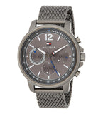 Tommy Hilfiger London Chronograph Grey Dial Grey Mesh Bracelet Watch for Men - 1791530