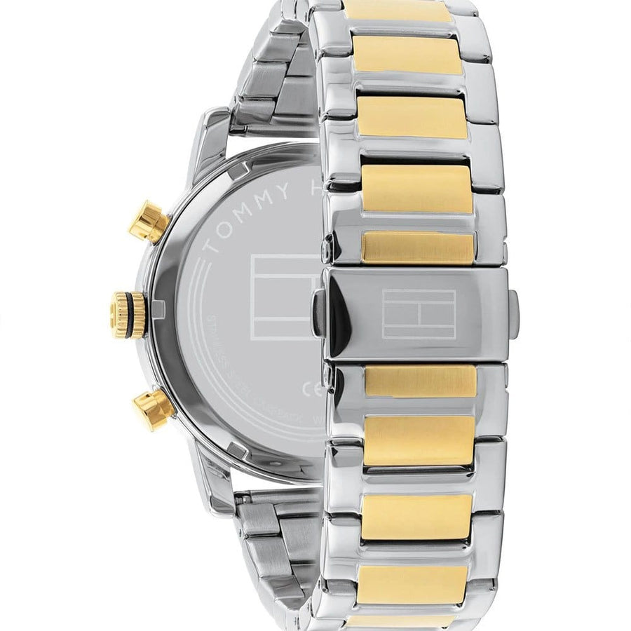 Tommy Hilfiger Analog Black Dial Two Tone Steel Strap Watch for Men - 1791539