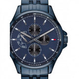 Tommy Hilfiger Shawn Quartz Blue Dial Blue Steel Strap Watch for Men - 1791618