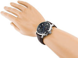 Tommy Hilfiger Aiden Quartz Black Dial Brown Leather Strap Watch for Men - 1791309