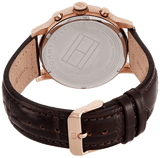 Tommy Hilfiger Aiden Quartz Blue Dial Brown Leather Strap Watch for Men - 1791308