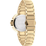 Tommy Hilfiger Angela White Dial Gold Steel Strap Watch for Women - 1782128