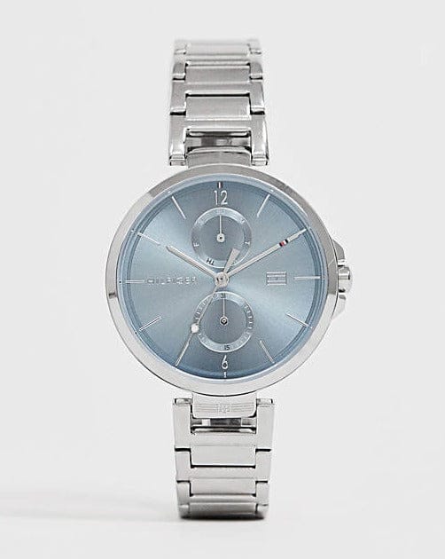 Tommy Hilfiger Angela Blue Dial Silver Steel Strap Watch for Women - 1782126