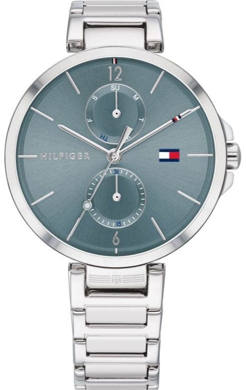 Tommy Hilfiger Angela Blue Dial Silver Steel Strap Watch for Women - 1782126