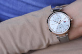 Tommy Hilfiger Angela Quartz Silver Dial Brown Leather Strap Watch for Women - 1782125