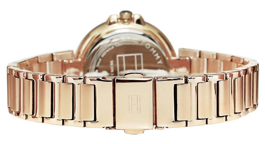 Tommy Hilfiger Angela Quartz White Dial Rose Gold Steel Strap Watch for Women - 1782124