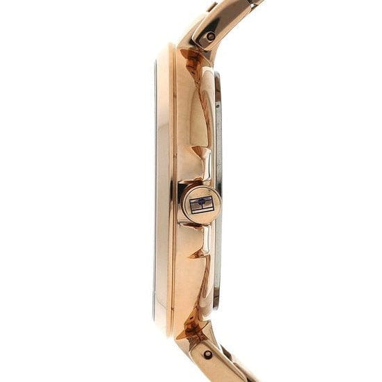 Tommy Hilfiger Angela Quartz White Dial Rose Gold Steel Strap Watch for Women - 1782124