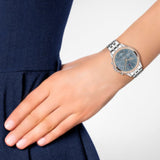 Tommy Hilfiger Ari Diamonds Blue Dial Silver Steel Strap Watch for Women - 1781976