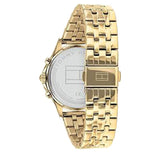 Tommy Hilfiger Ari Multifunction Diamonds Silver Dial Gold Steel Strap Watch for Women - 1781977
