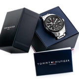 Tommy Hilfiger Austin Black Dial Silver Steel Strap Watch for Men - 1791639
