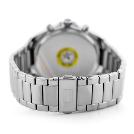 Tommy Hilfiger Baker Quartz Blue Dial Silver Steel Strap Watch For Men - 1710448