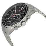 Tommy Hilfiger Luke Chronograph Black Dial Silver Steel Strap Watch for Men - 1791104