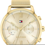 Tommy Hilfiger Blake Quartz Gold Dial Gold Mesh Bracelet Watch for Women - 1782302