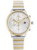 Tommy Hilfiger Blake Silver Dial Two Tone Steel Strap Watch for Women - 1781908