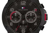 Tommy Hilfiger Blaze Chronograph Black Dial Black Steel Strap Watch For Men - 1792030
