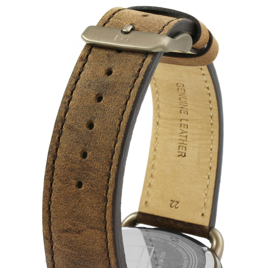 Tommy Hilfiger Briggs Chronograph Black Dial Brown Leather Strap Watch for Men - 1791425