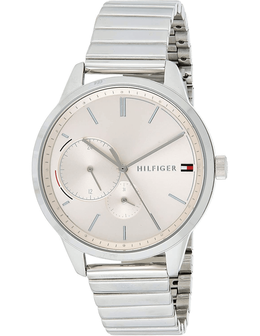 Tommy Hilfiger Brooke Pink Dial Silver Steel Strap Watch for Women - 1782020