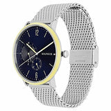 Tommy Hilfiger Brooklyn Quartz Blue Dial Silver Mesh Bracelet Watch for Men - 1791505