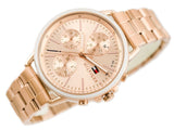 Tommy Hilfiger Carly Rose Gold Dial Rose Gold Steel Strap Watch for Women - 1781788
