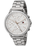 Tommy Hilfiger Carly White Dial Silver Stainless Steel Strap Watch for Women - 1781787