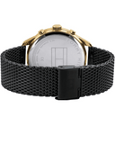 Tommy Hilfiger Chase Quartz Black Dial Black Mesh Bracelet Watch for Men - 1791580