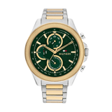 Tommy Hilfiger Clark Chronograph Blue Dial Two Tone Steel Strap Watch For Men - 1792079