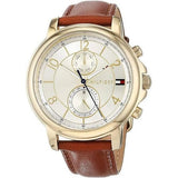 Tommy Hilfiger Claudia Rose Gold Dial Brown Leather Strap Watch for Women - 1781818