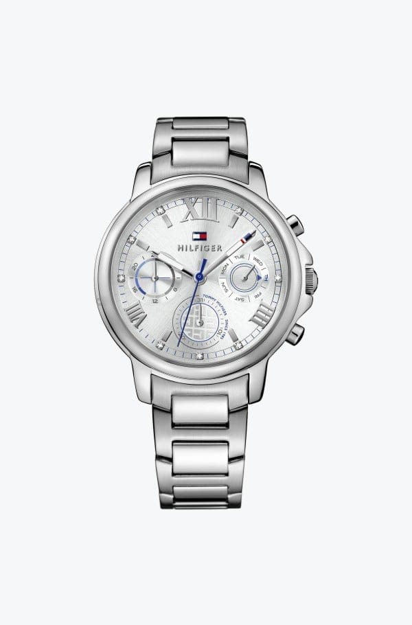 Tommy Hilfiger Claudia Silver Dial Silver Steel Strap Watch for Women - 1781741