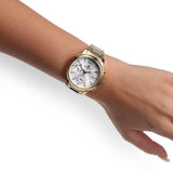 Tommy Hilfiger Claudia White Dial Gold Steel Strap Watch for Women - 1781742
