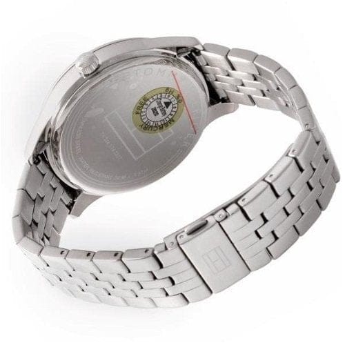 Tommy Hilfiger Damon Chronograph Blue Dial Silver Steel Strap Watch for Men - 1791416