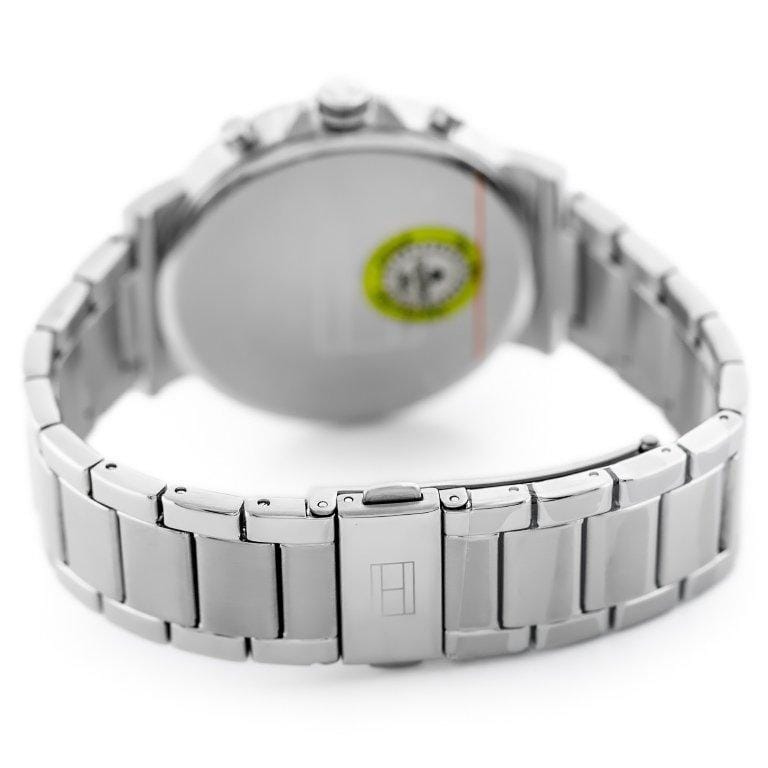 Tommy Hilfiger Daniel Black Dial Silver Steel Strap Watch for Men - 1710413