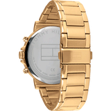 Tommy Hilfiger Daniel Chronograph Blue Dial Gold Steel Strap Watch for Men - 1710384