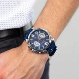Tommy Hilfiger Decker Blue Dial Blue Rubber Strap Watch for Men - 1791476