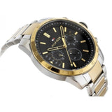 Tommy Hilfiger Decker Chronograph Black Dial Two Tone Steel Strap Watch for Men - 1791559