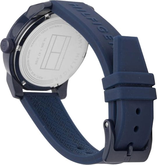 Tommy Hilfiger Denim Quartz Blue Dial Blue Rubber Strap Watch for Men - 1791322