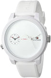Tommy Hilfiger Denim White Dial White Rubber Strap Watch for Men - 1791324