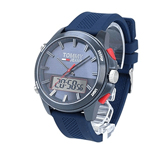 Tommy Hilfiger Digital Analog Blue Dial Blue Rubber Strap Watch For Men - 1791761