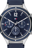 Tommy Hilfiger Eve Chronograph Quartz Blue Dial Blue Rubber Strap Watch For Women - 1782281