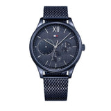 Tommy Hilfiger Damon Quartz Blue Dial Blue Mesh Bracelet Watch for Men - 1791421