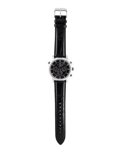 Tommy Hilfiger Harrison Chronograph Black Dial Black Leather Strap Watch for Men - 1790875
